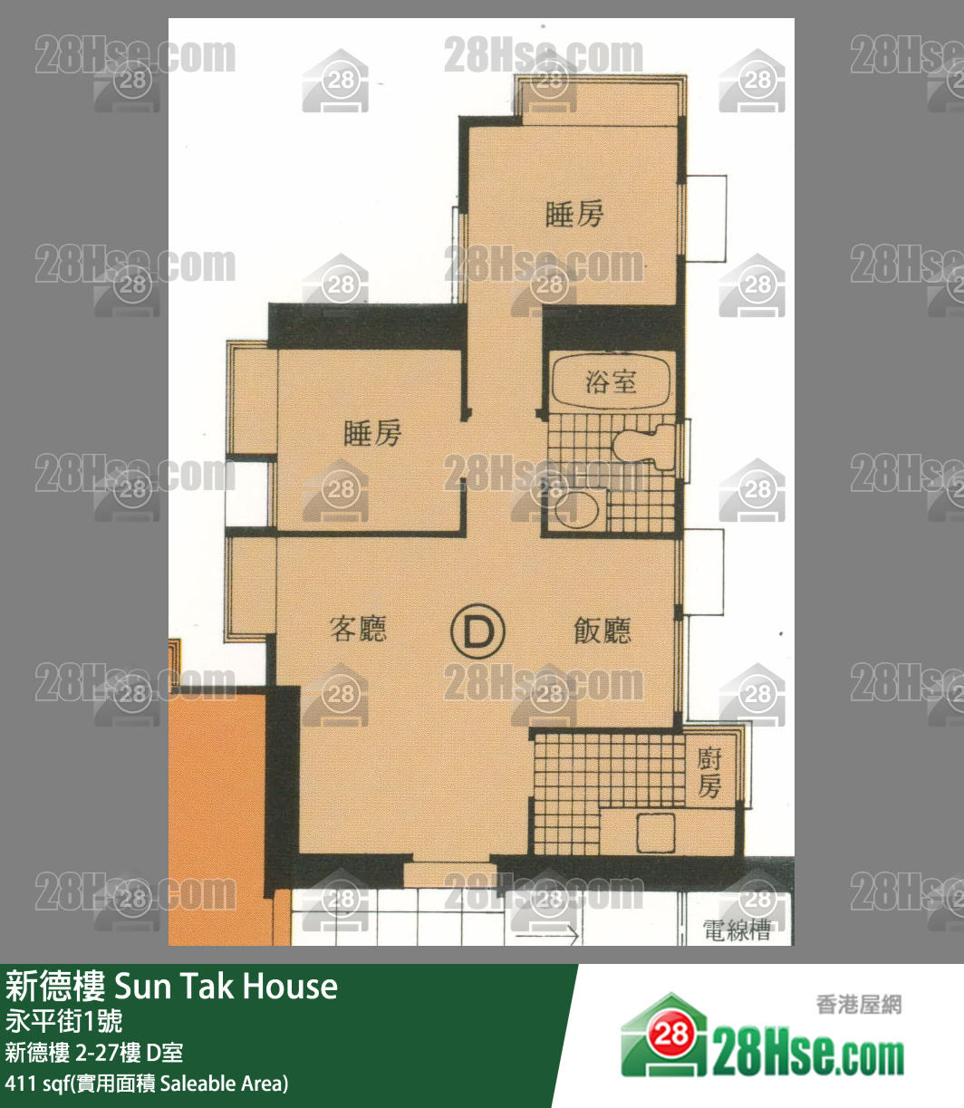 新德楼 新德楼26楼 D室 平面图