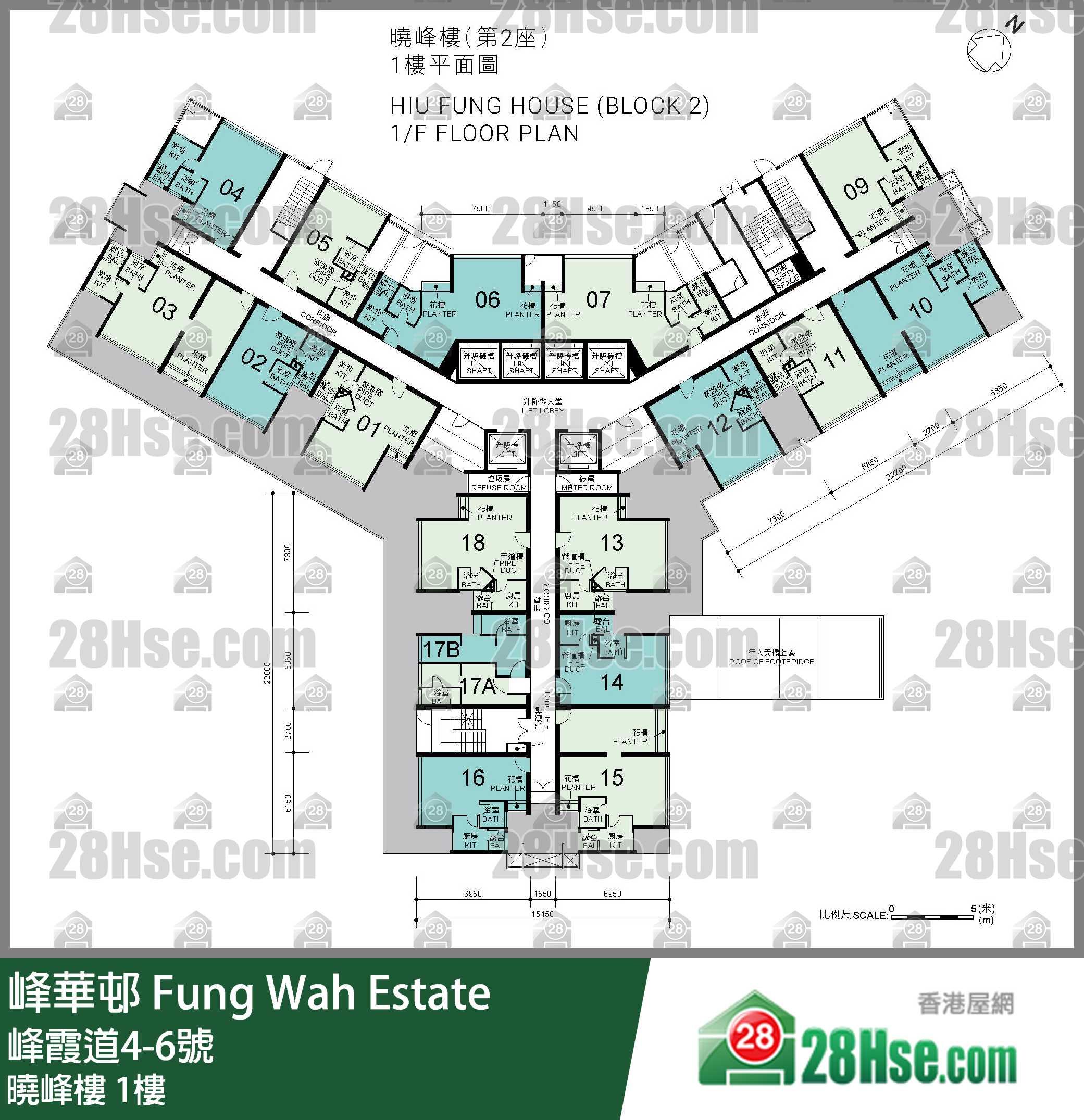 曉峰樓 1樓 平面圖
