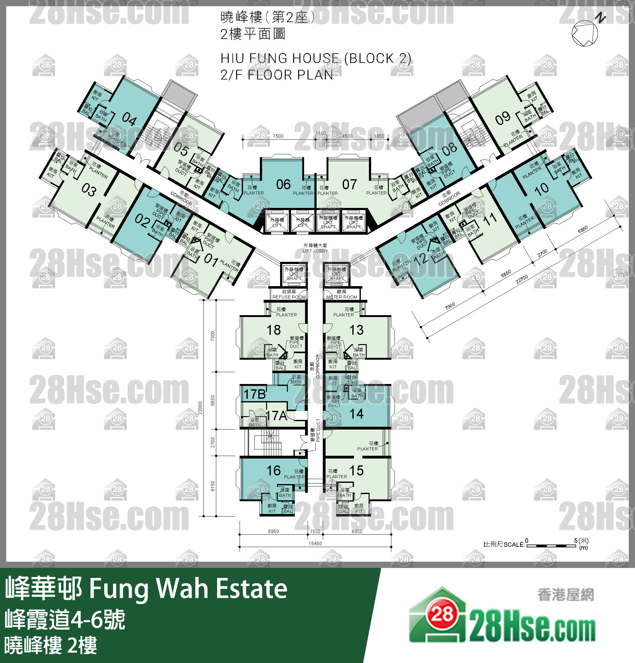 曉峰樓 2樓 平面圖