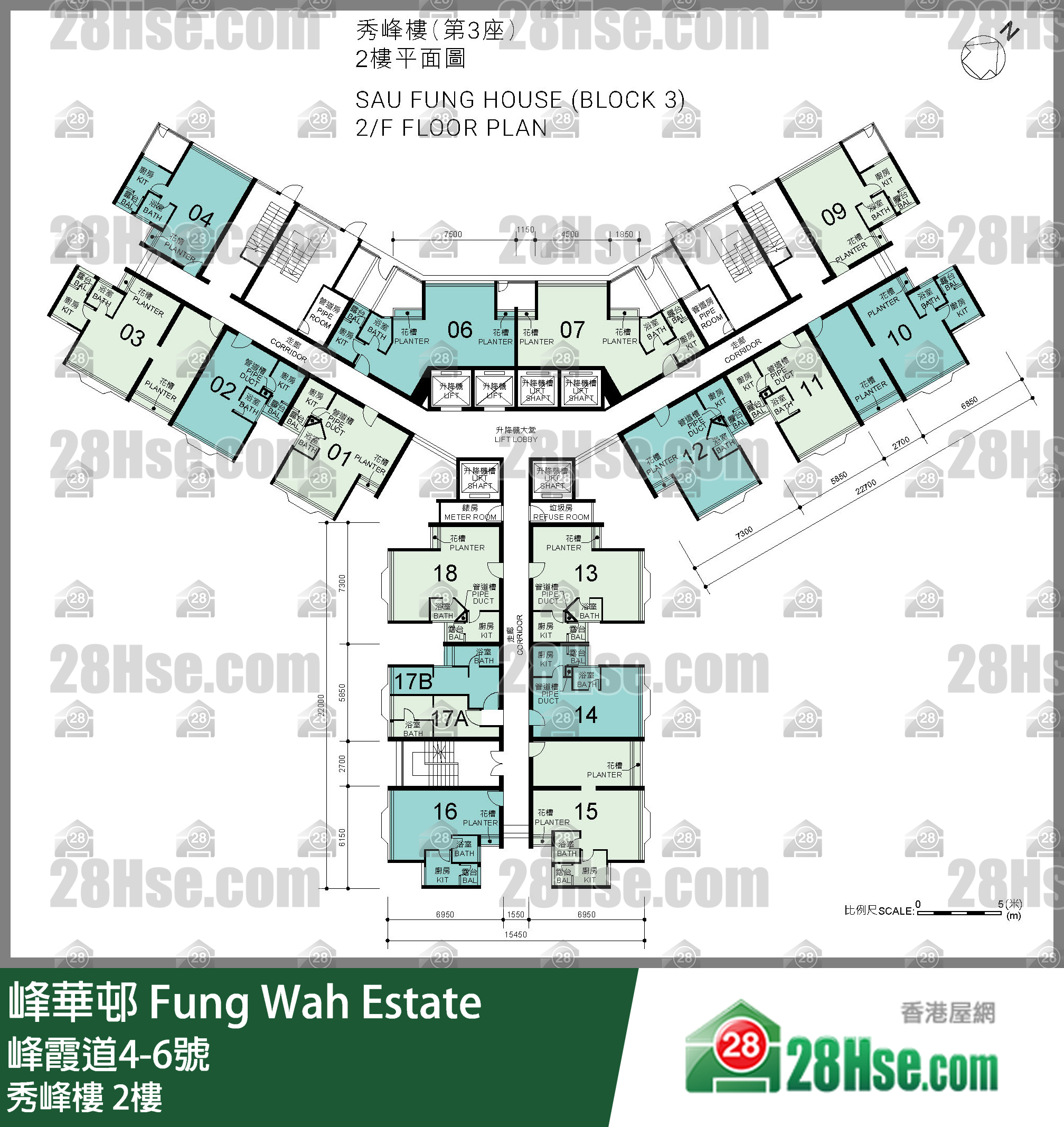 秀峰樓 2樓 平面圖