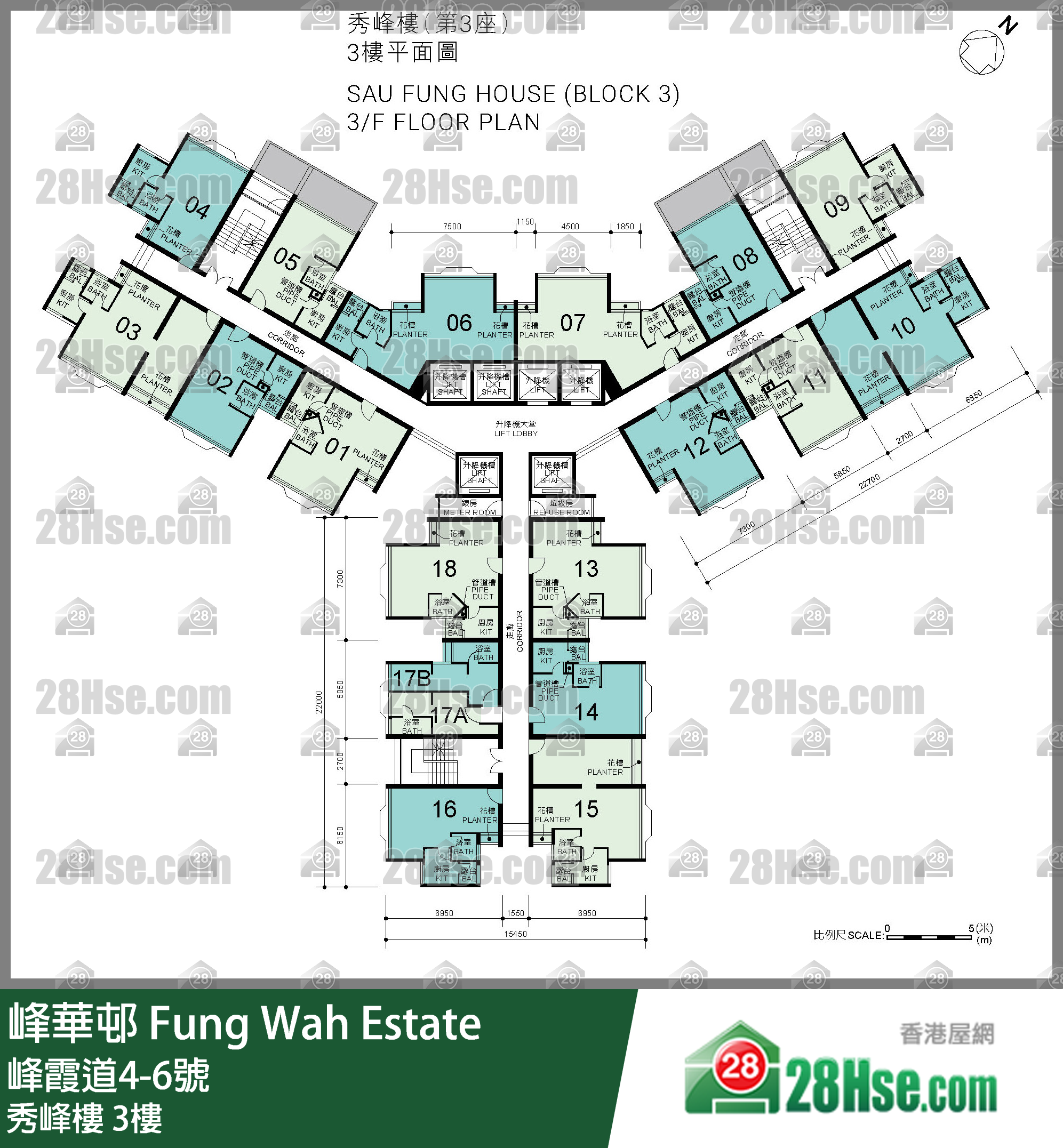 秀峰樓 3樓 平面圖