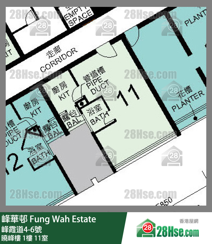 峰華邨 曉峰樓1樓 11室 平面圖