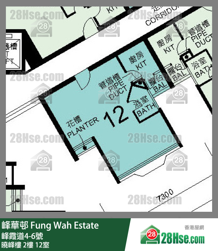 峰华邨 晓峰楼2楼 12室 平面图