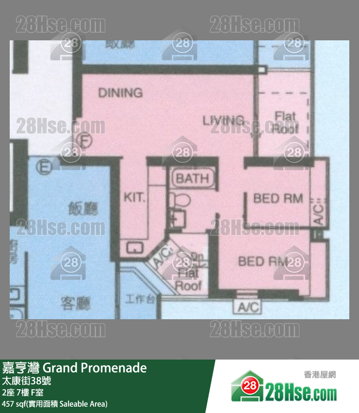 嘉亨灣 2座7樓 F室 平面圖