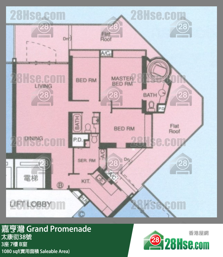 嘉亨灣 3座7樓 B室 平面圖
