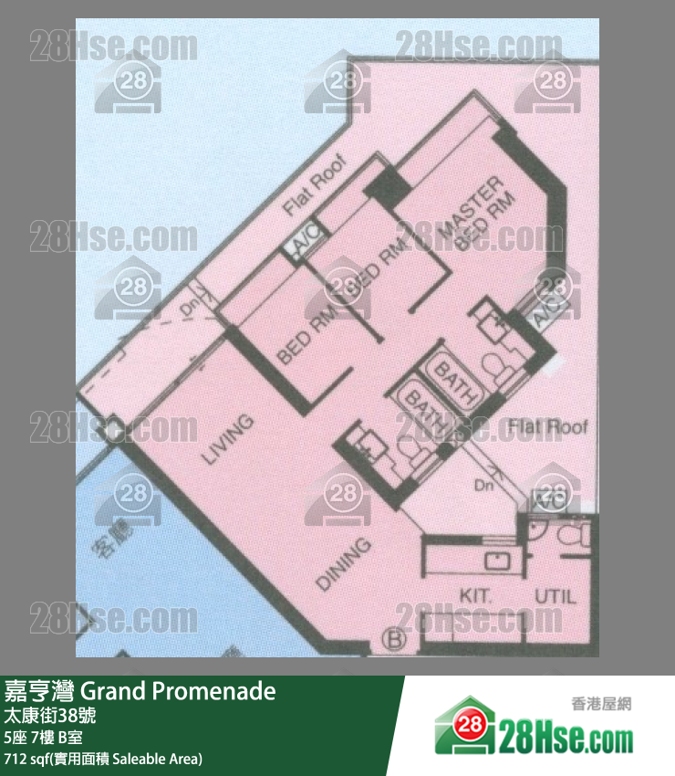 嘉亨灣 5座 7樓 B室 平面圖