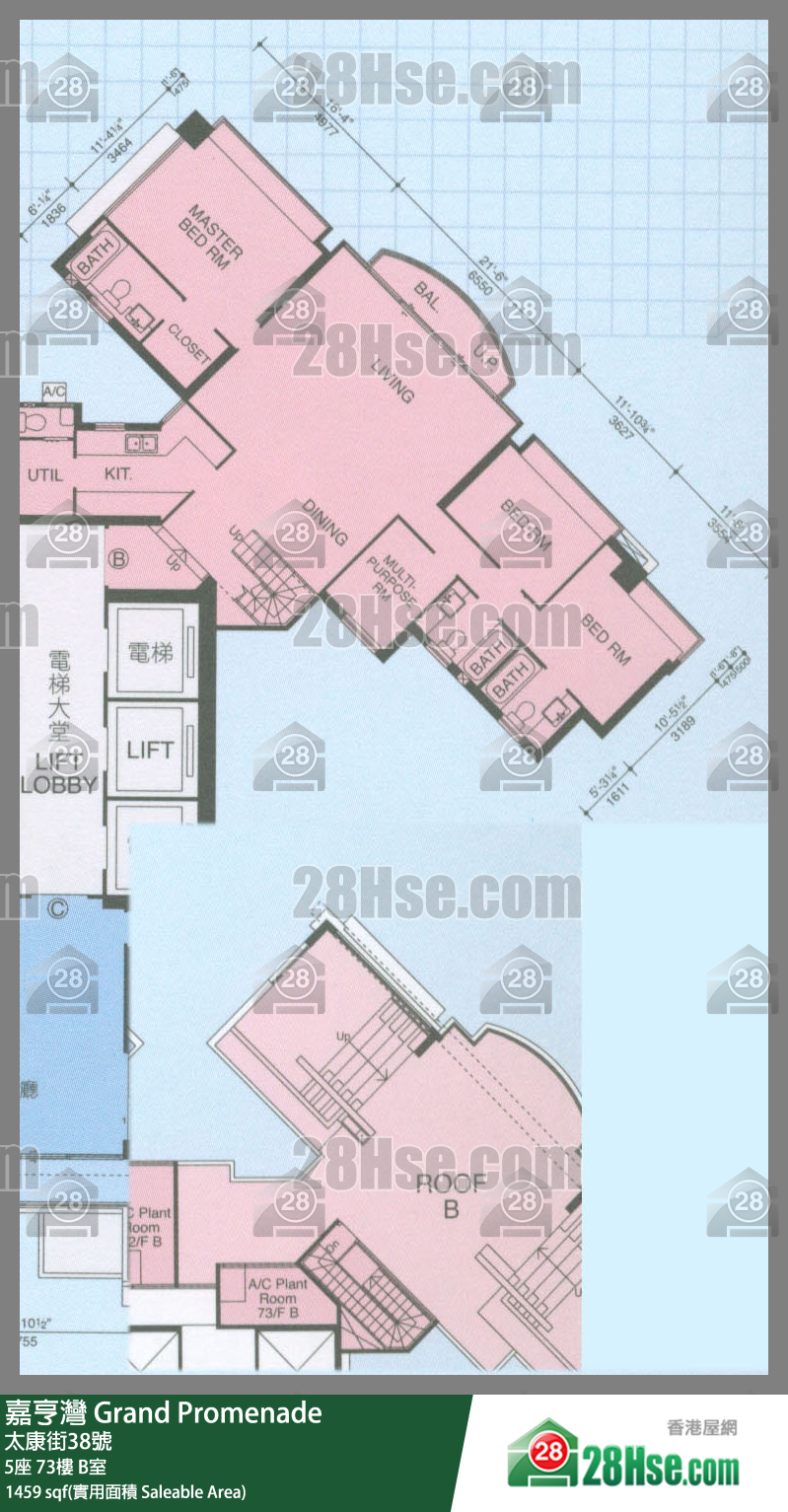 嘉亨灣 5座73樓 B室 平面圖