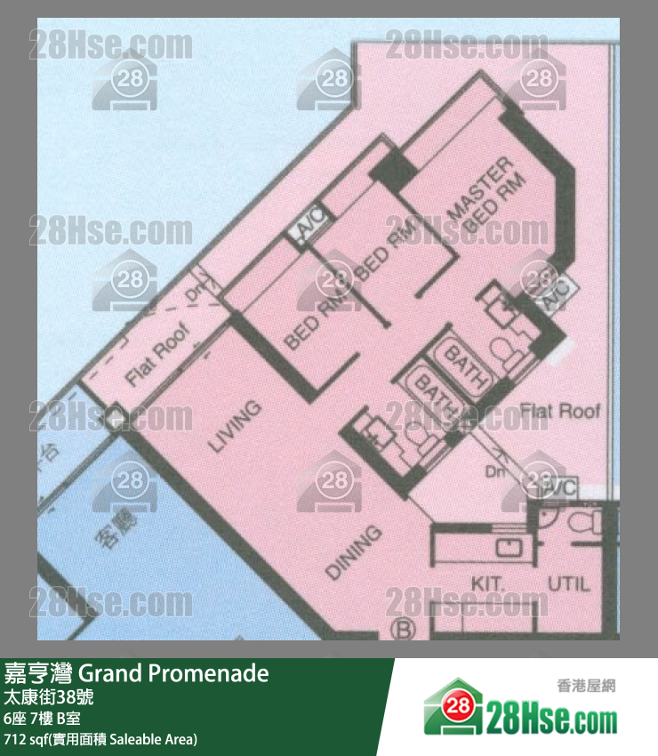 嘉亨灣 6座 7樓 B室 平面圖