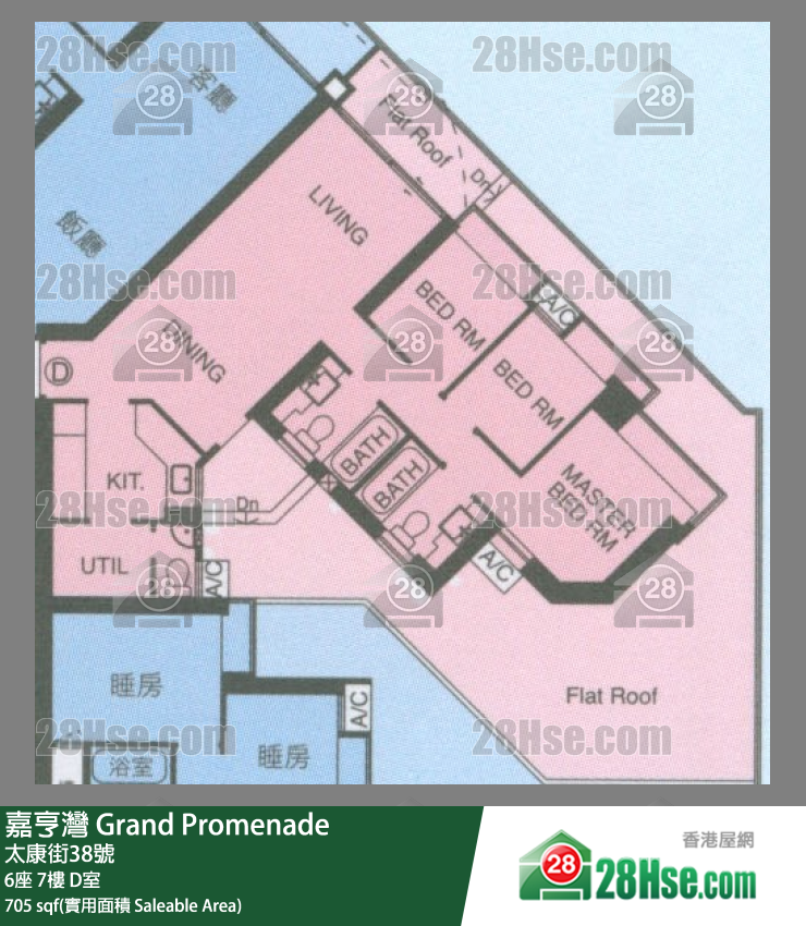 嘉亨灣 6座7樓 D室 平面圖