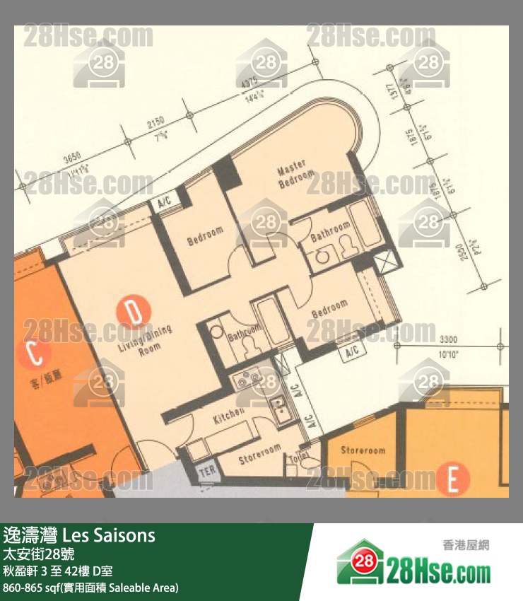 逸濤灣 秋盈軒39樓 D室 平面圖