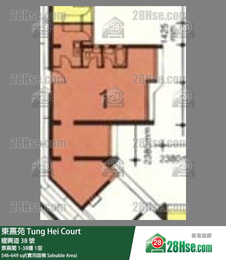 东熹苑 景熹阁29楼 1室 平面图
