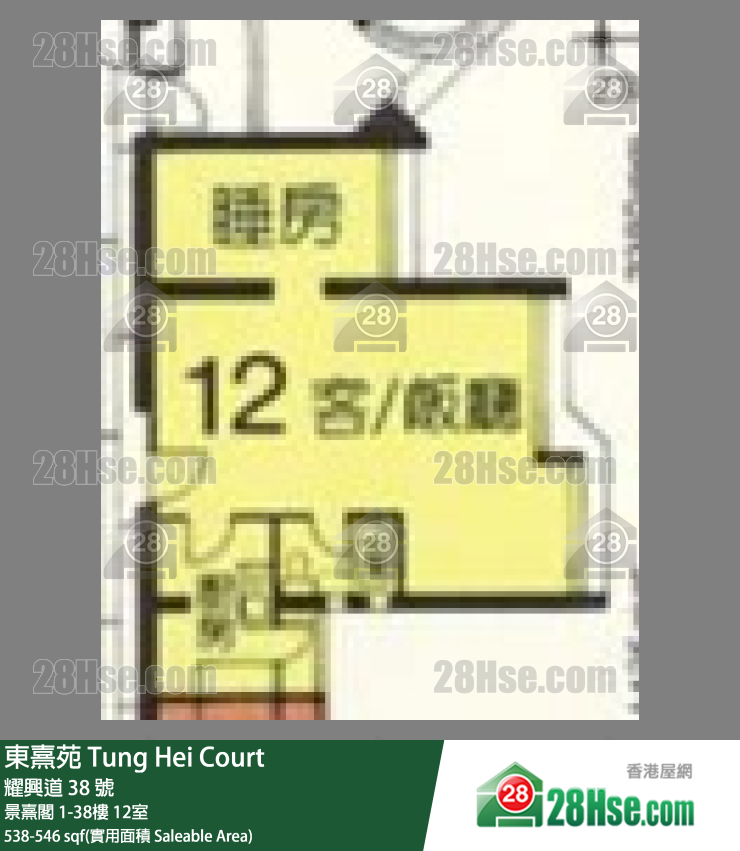 东熹苑 单位平面图(由 28Hse 提供)