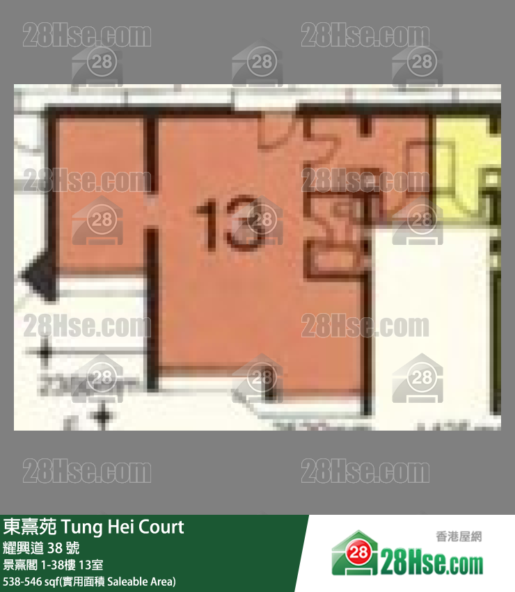 东熹苑 景熹阁27楼 13室 平面图