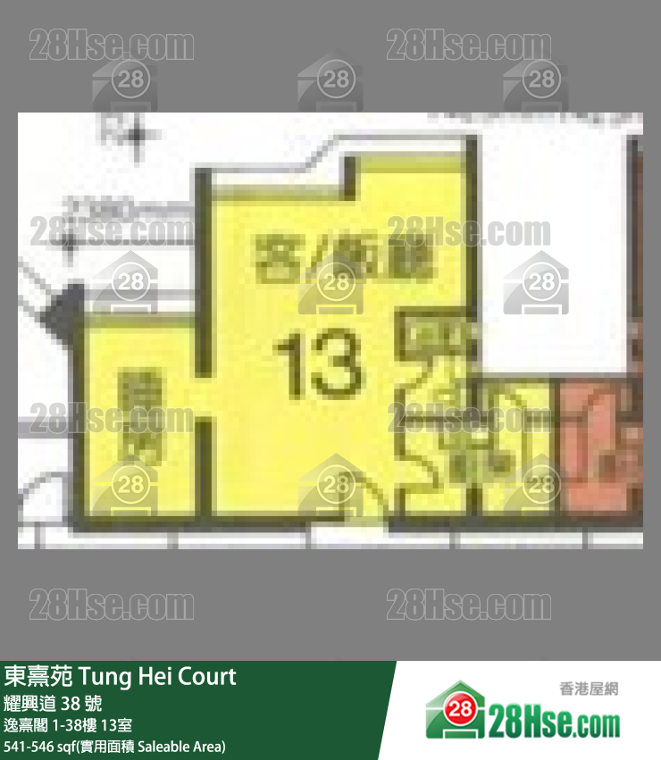 东熹苑 逸熹阁14楼 13室 平面图