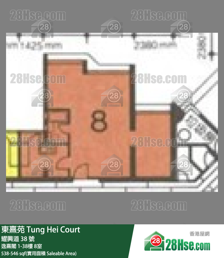 东熹苑 逸熹阁18楼 8室 平面图