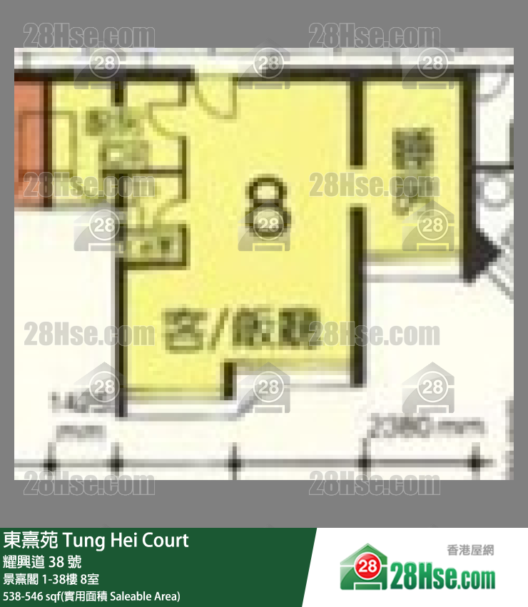 东熹苑 景熹阁16楼 8室 平面图