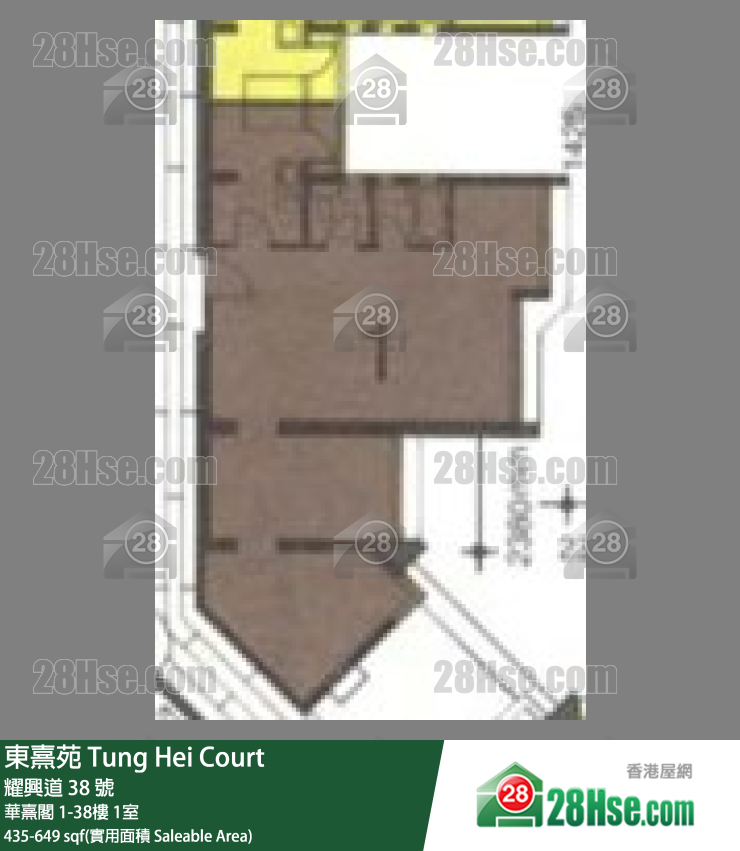 东熹苑 华熹阁33楼 1室 平面图