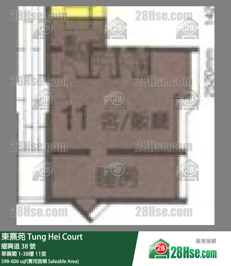 东熹苑 华熹阁 36楼 11室 平面图