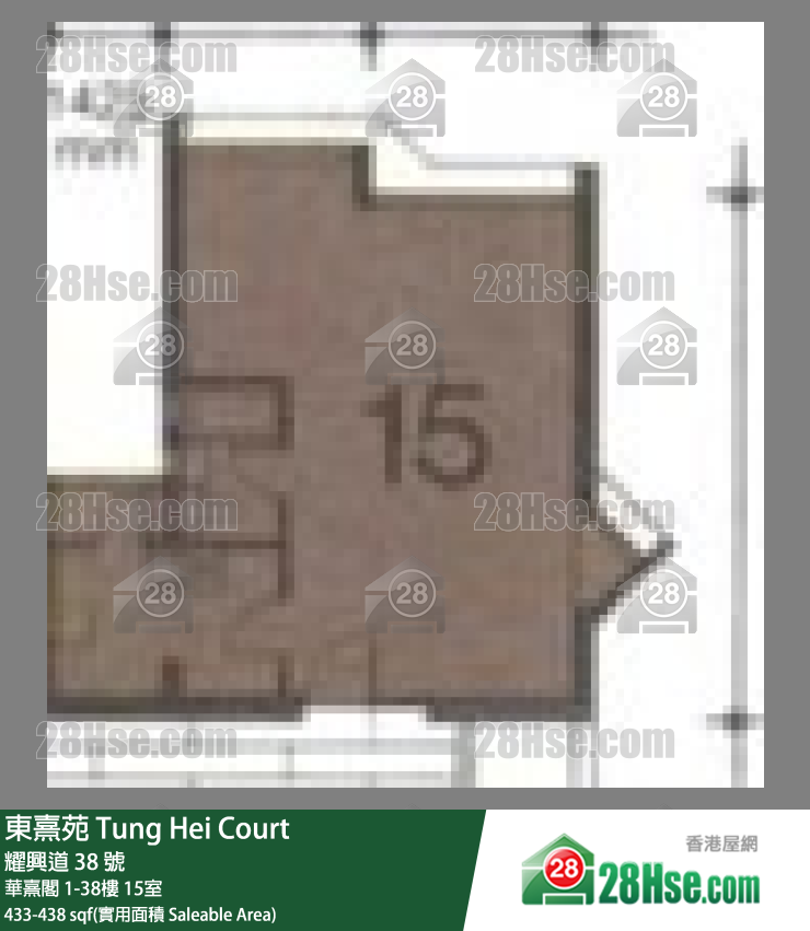 东熹苑 华熹阁34楼 15室 平面图