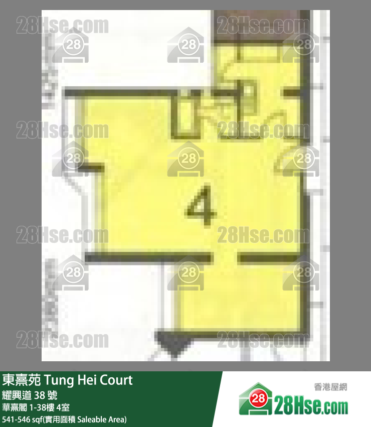 东熹苑 华熹阁11楼 4室 平面图