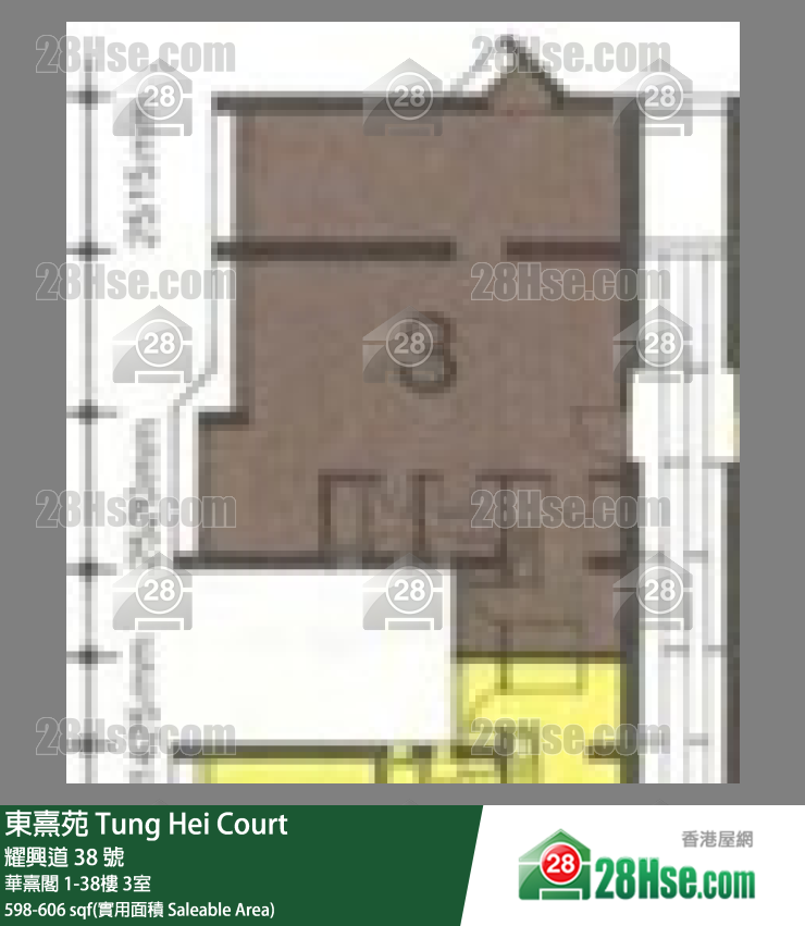 东熹苑 华熹阁19楼 3室 平面图