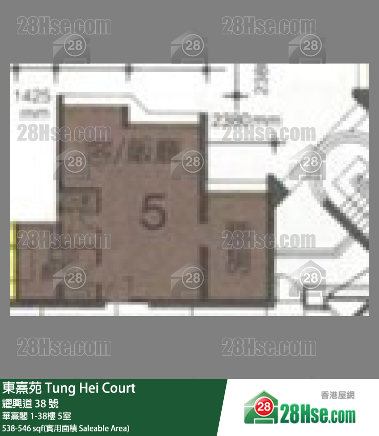 东熹苑 华熹阁18楼 5室 平面图