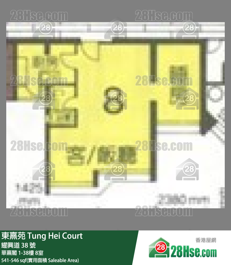 东熹苑 华熹阁 12楼 8室 平面图