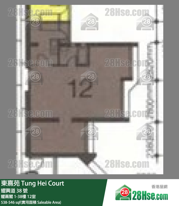 东熹苑 耀熹阁12楼 12室 平面图