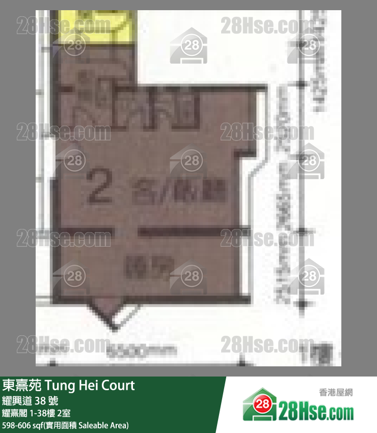 东熹苑 耀熹阁10楼 2室 平面图