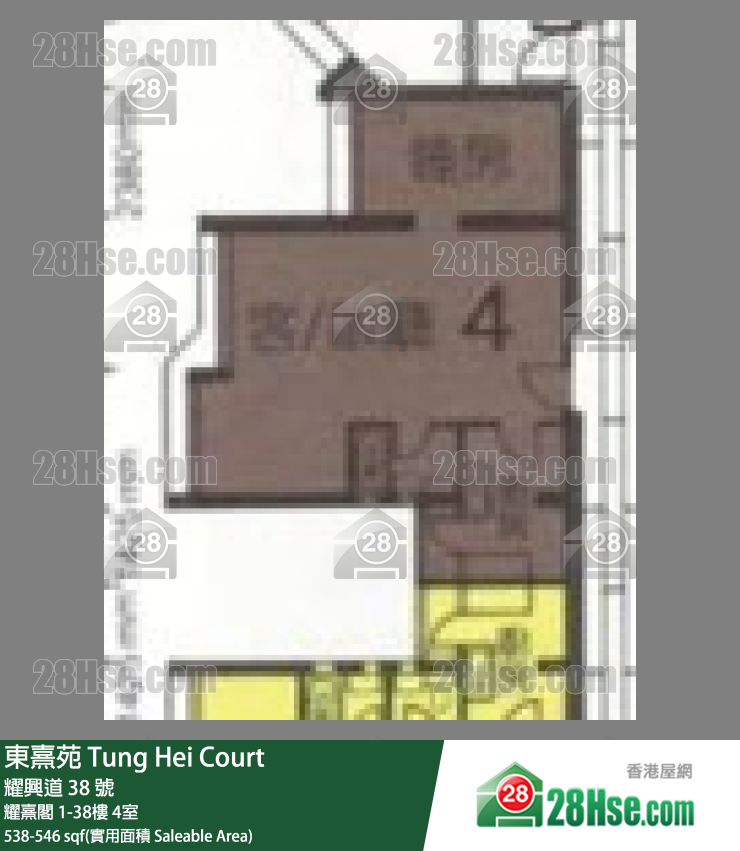 东熹苑 耀熹阁16楼 4室 平面图