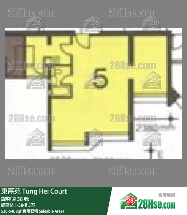东熹苑 耀熹阁16楼 5室 平面图