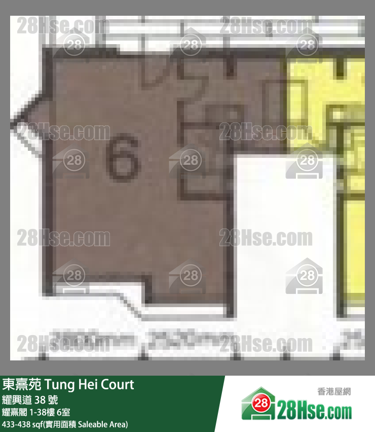 东熹苑 耀熹阁9楼 6室 平面图