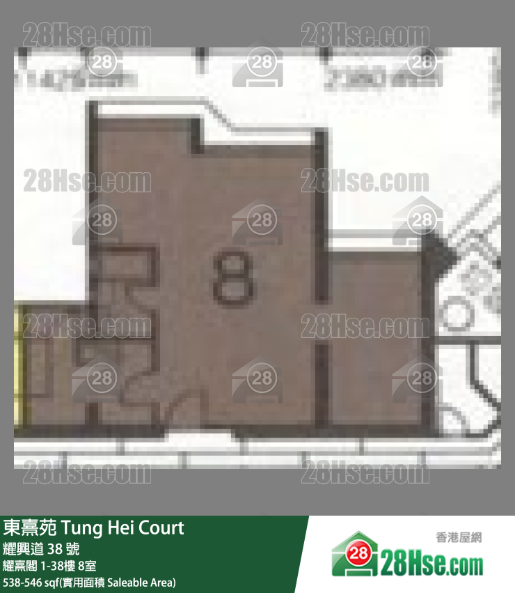 东熹苑 耀熹阁12楼 8室 平面图