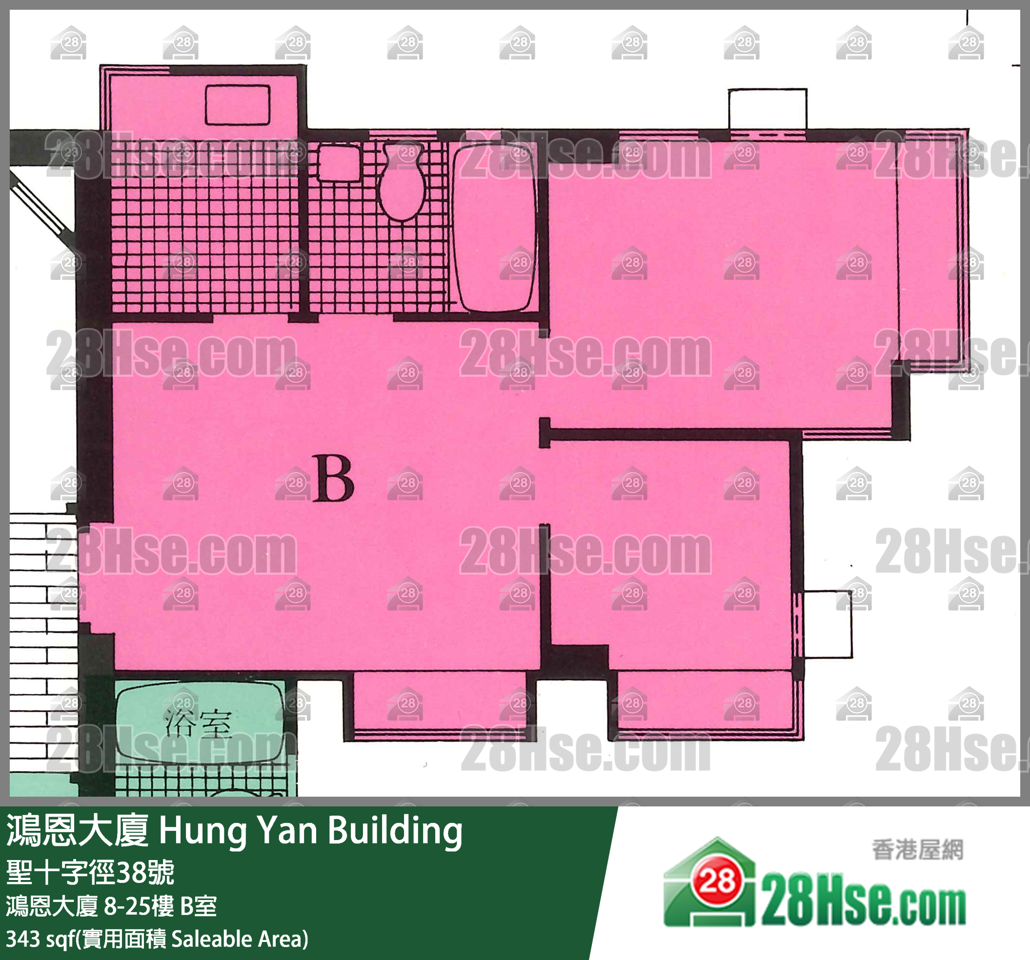 鴻恩大廈 鴻恩大廈 21樓 B室 平面圖