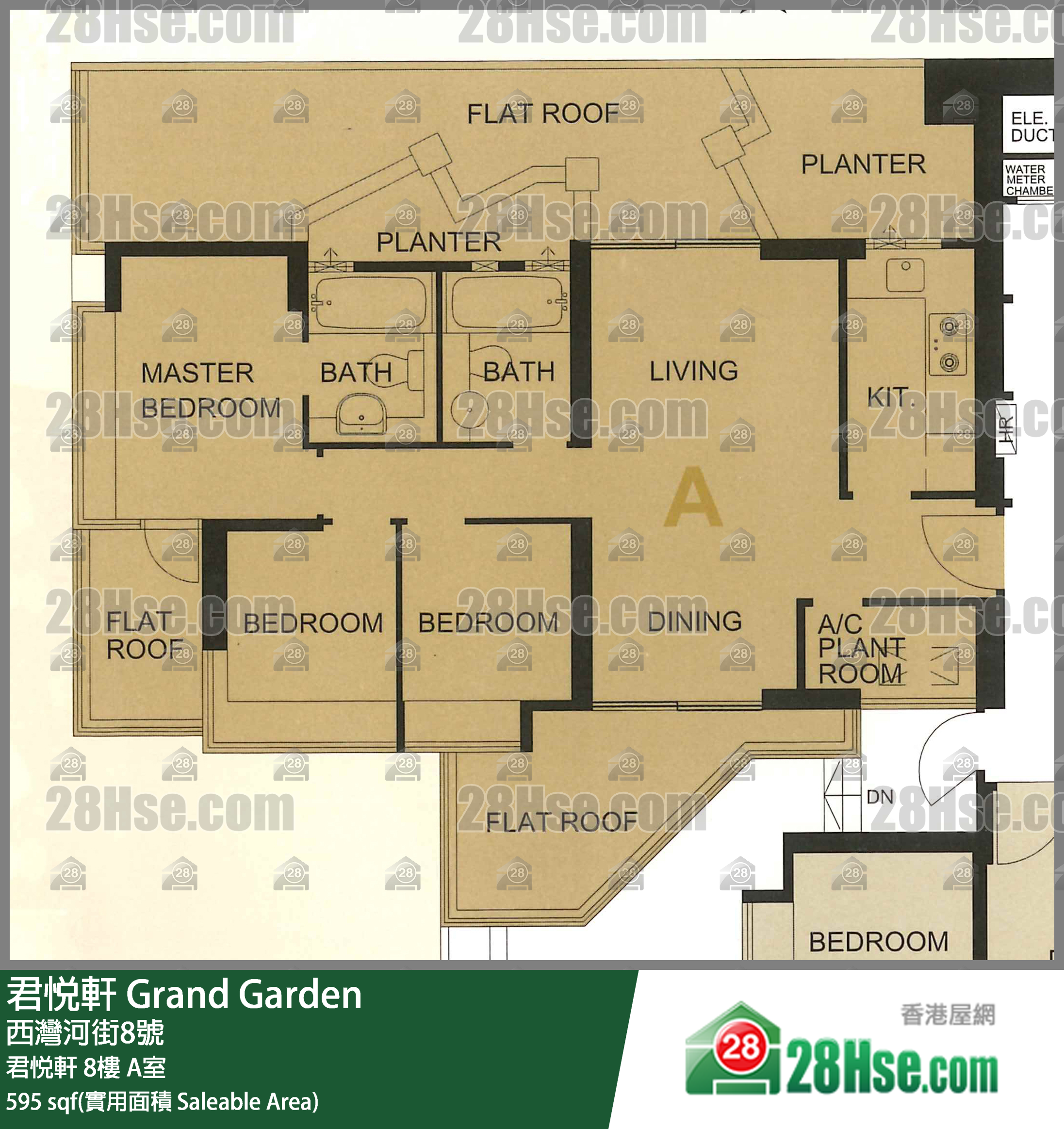 君悅軒 君悅軒8樓 A室 平面圖