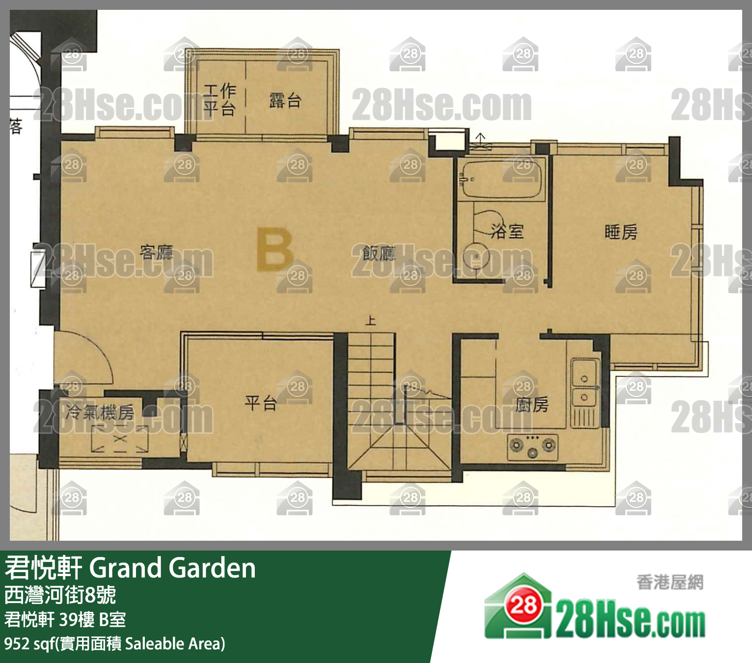 君悅軒 君悅軒39樓 B室 平面圖