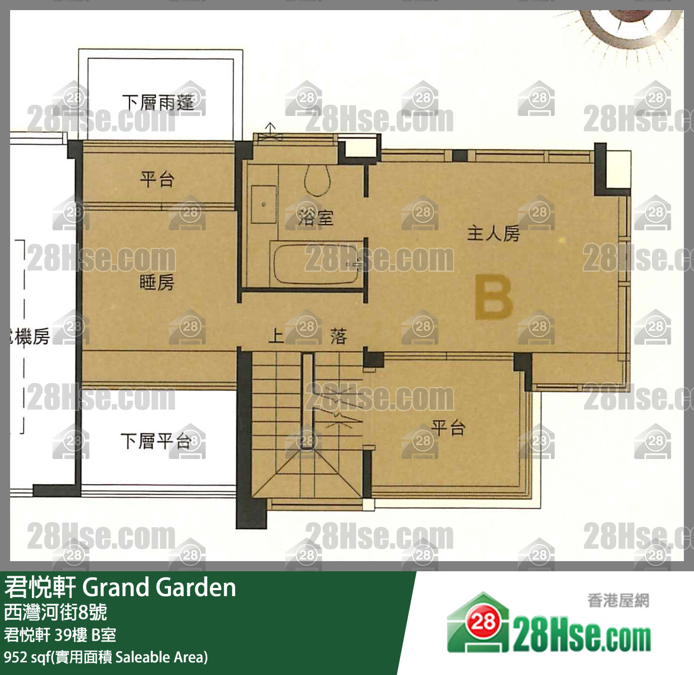 君悅軒 君悅軒39樓 B室 平面圖