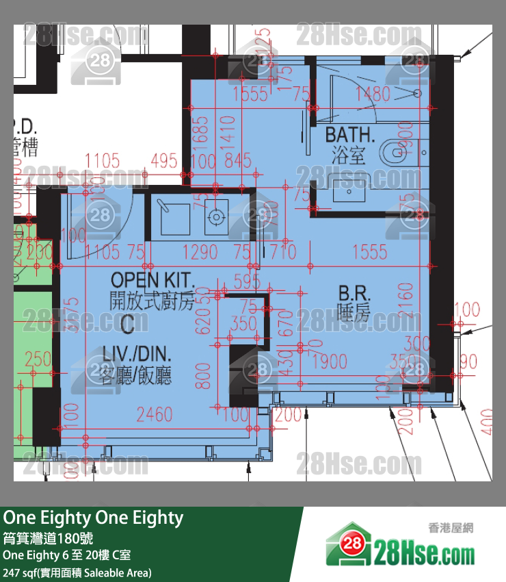 One Eighty Unit FloorPlan (Provided by 28Hse)