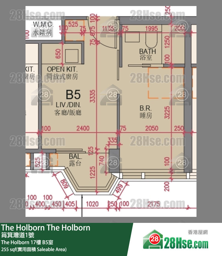 The Holborn The Holborn 17楼 B5室 平面图