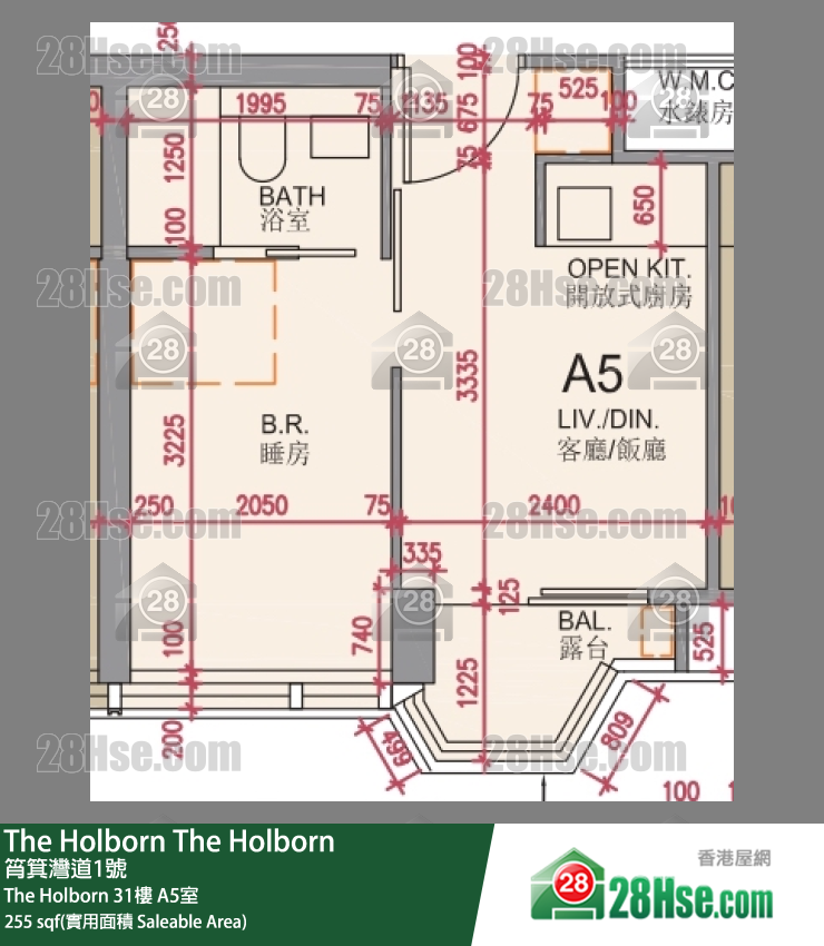 The Holborn The Holborn 31楼 A5室 平面图