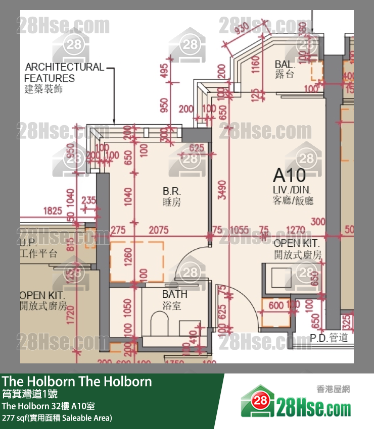 The Holborn The Holborn 32楼 A10室 平面图