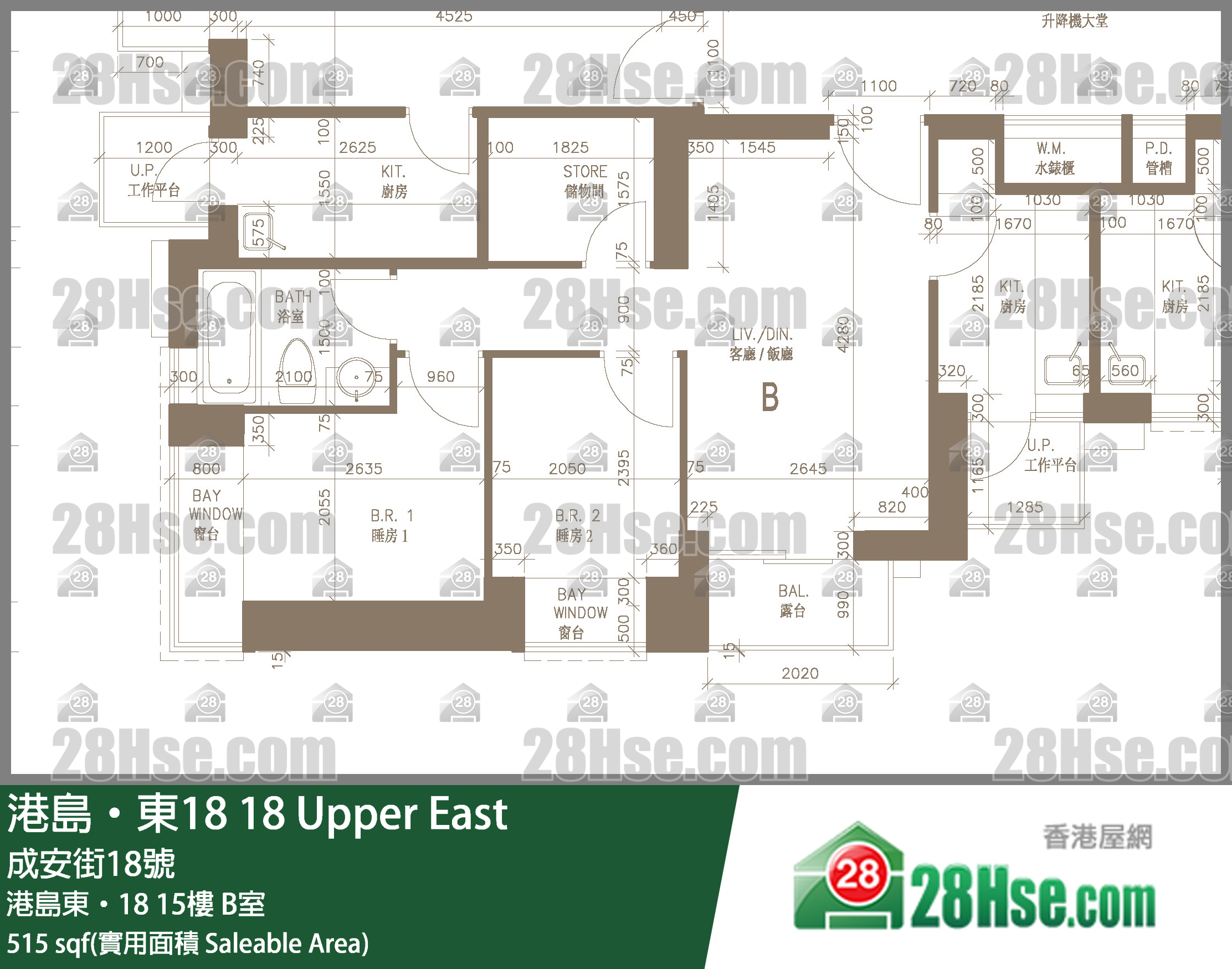 港島東18 港島東‧18 15樓 B室 平面圖