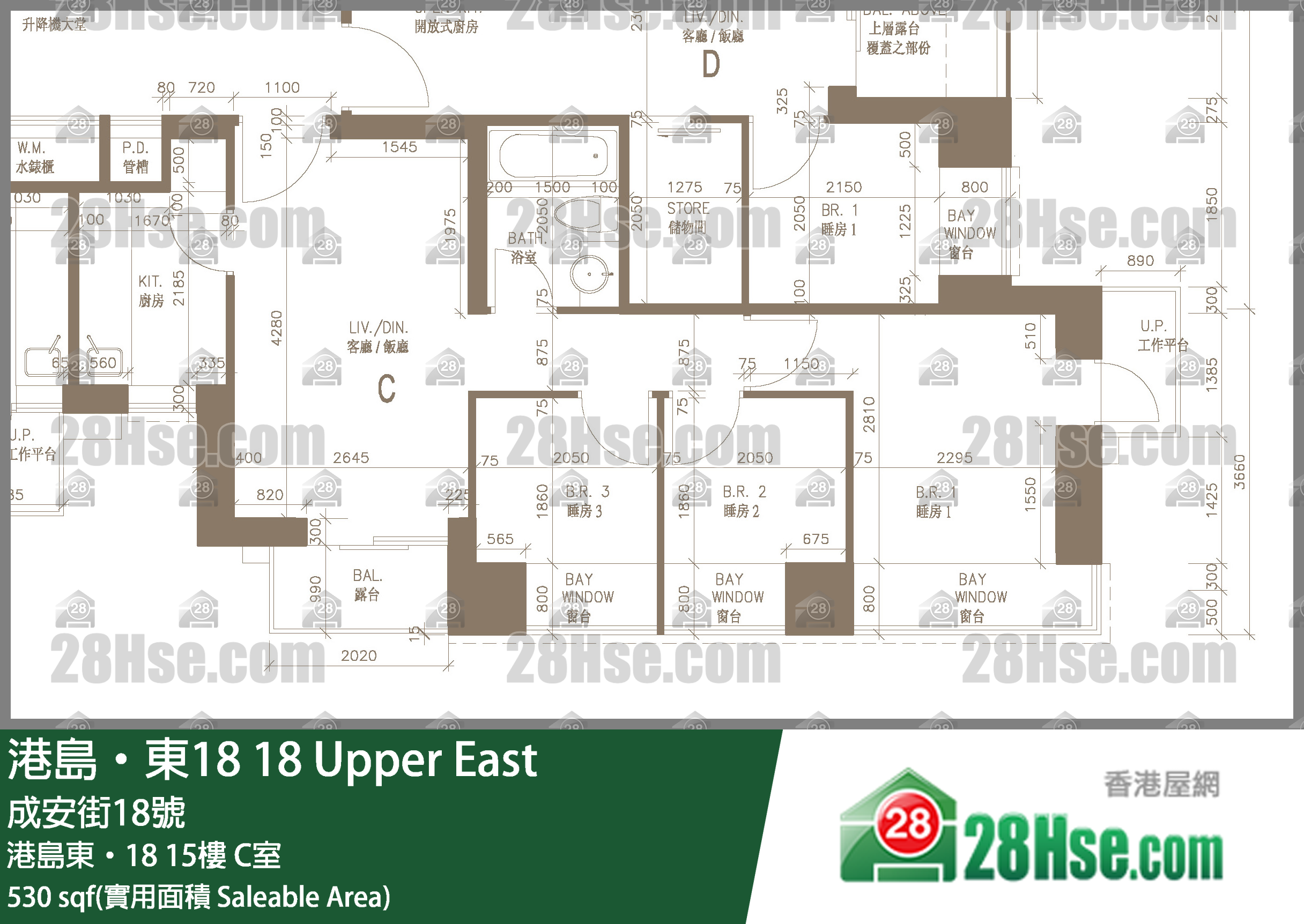 港島東18 港島東‧1815樓 C室 平面圖