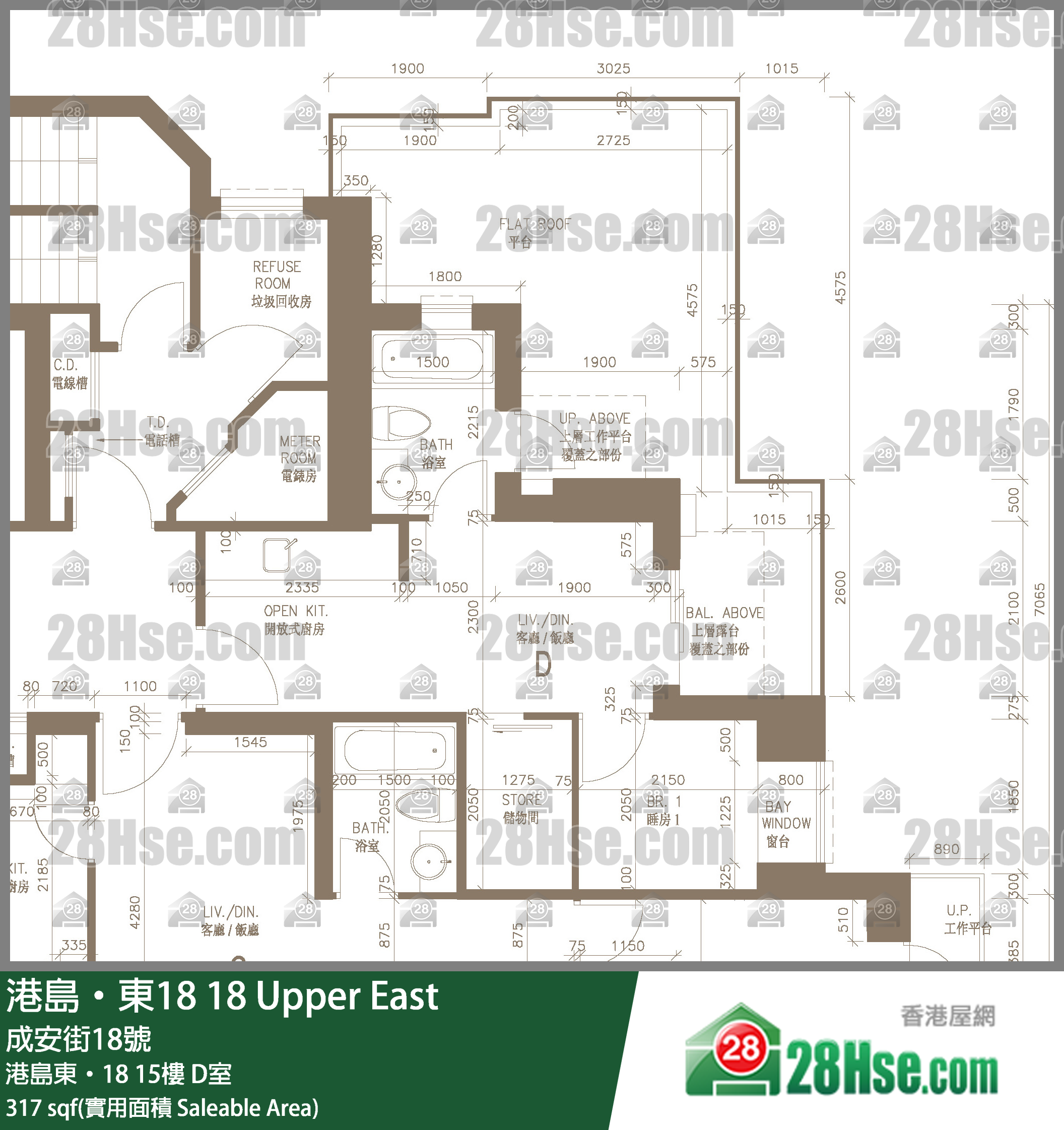 港島東18 港島東‧1815樓 D室 平面圖