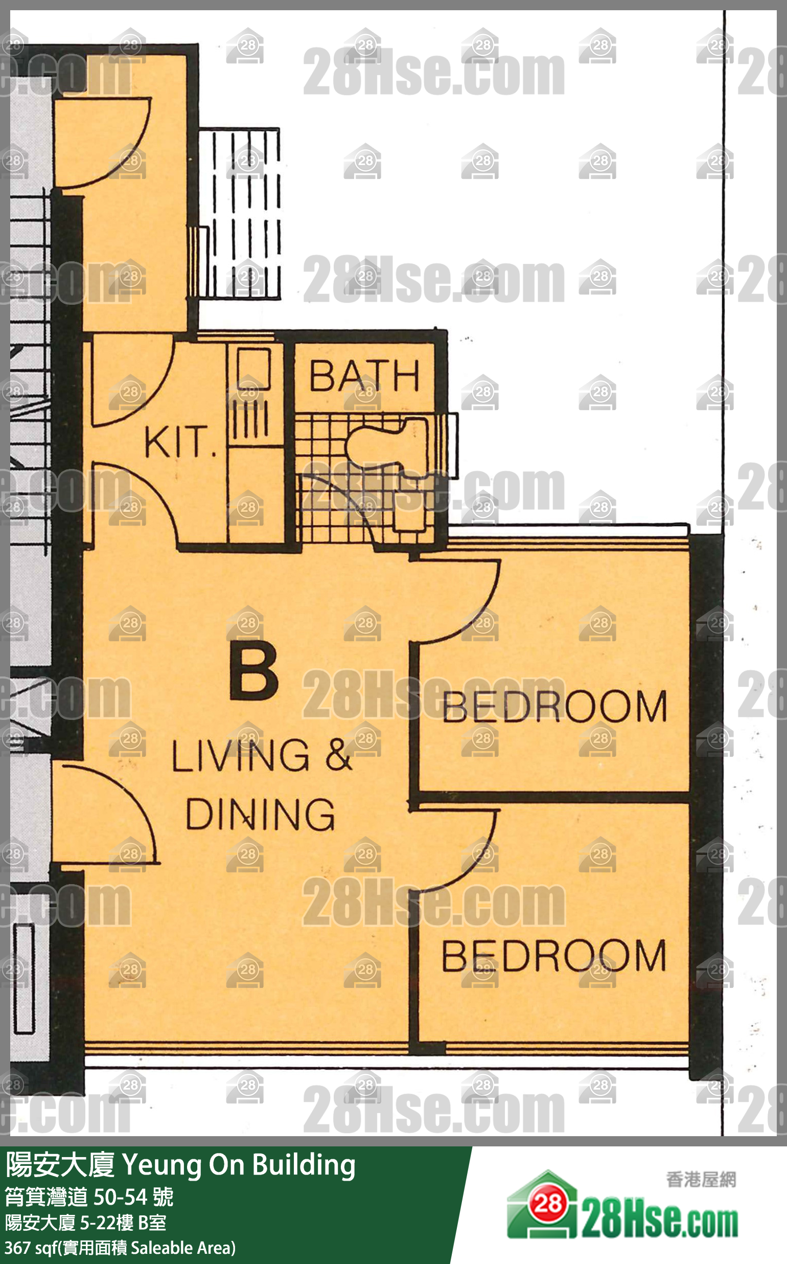 阳安大厦 阳安大厦 6楼 B室 平面图
