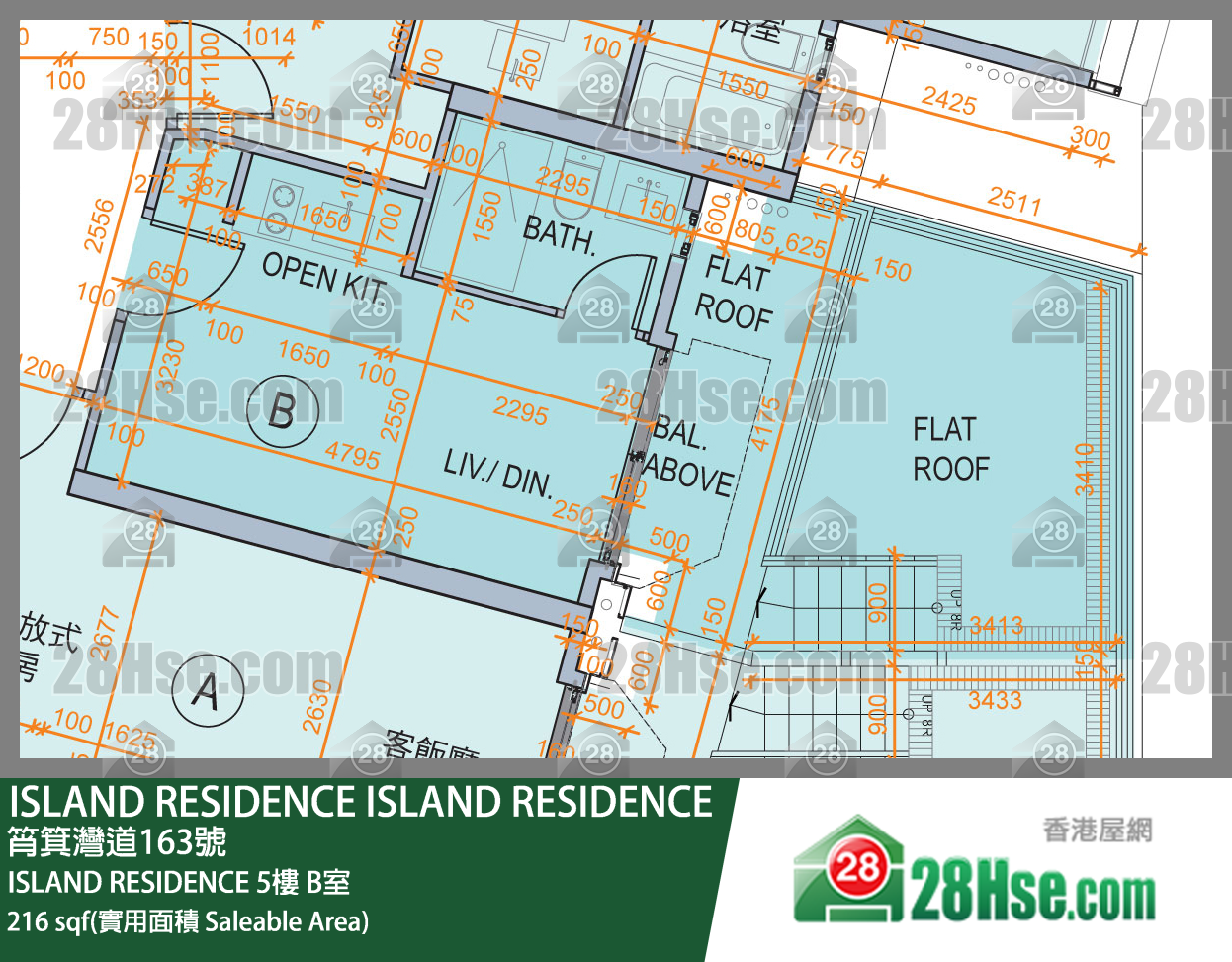 ISLAND RESIDENCE ISLAND RESIDENCE5楼 B室 平面图
