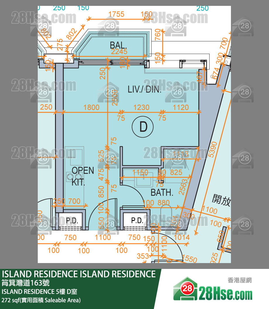 ISLAND RESIDENCE ISLAND RESIDENCE5樓 D室 平面圖