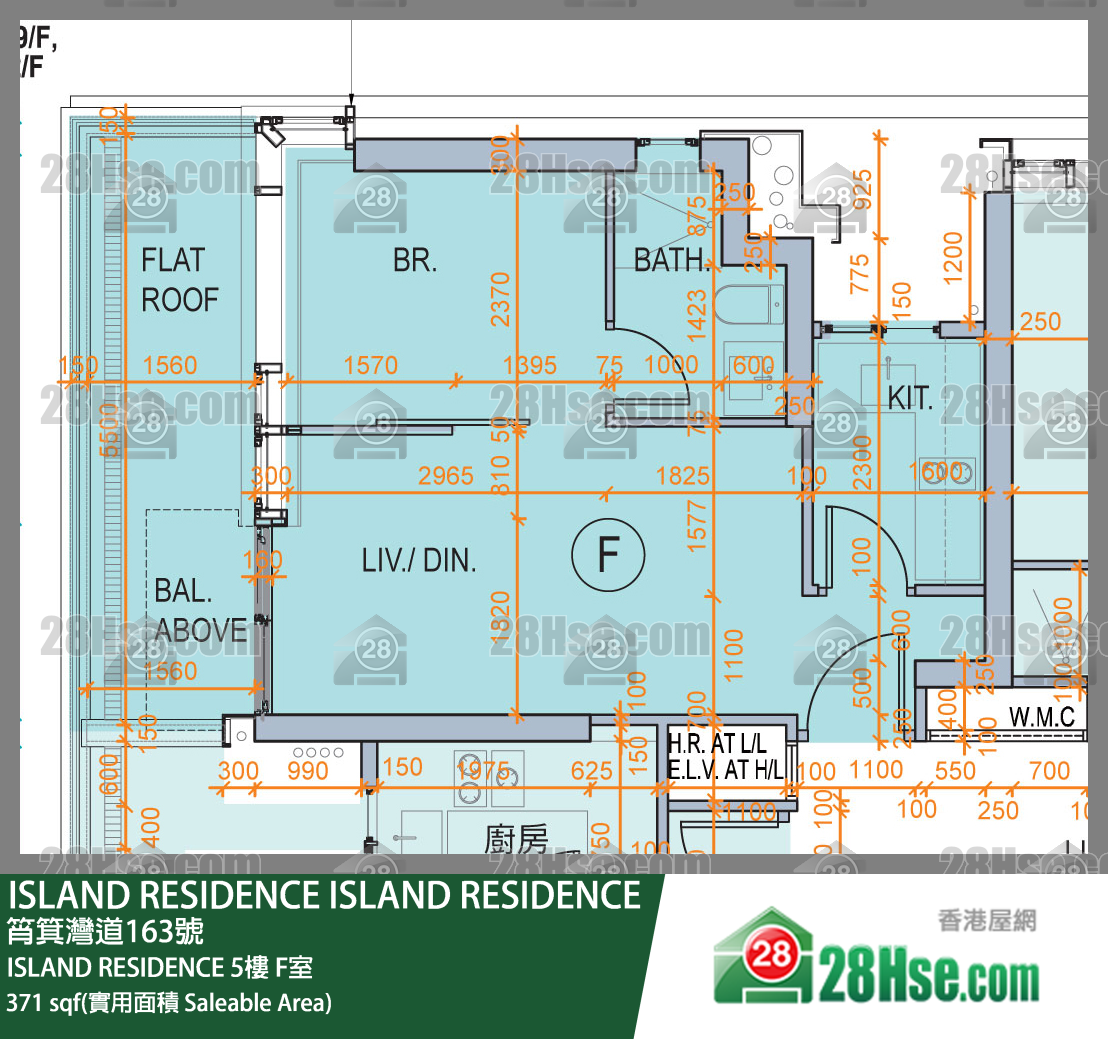 ISLAND RESIDENCE ISLAND RESIDENCE5楼 F室 平面图