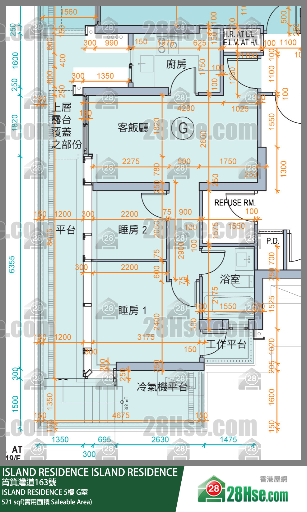 ISLAND RESIDENCE ISLAND RESIDENCE5樓 G室 平面圖