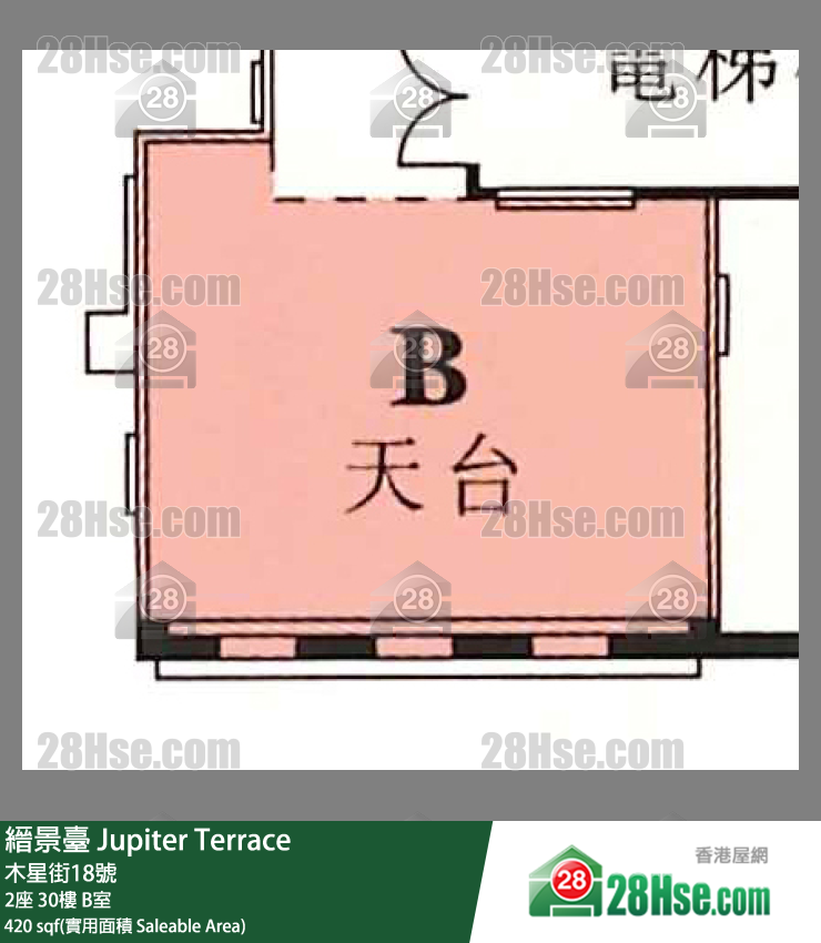 缙景台 2座30楼 B室 平面图